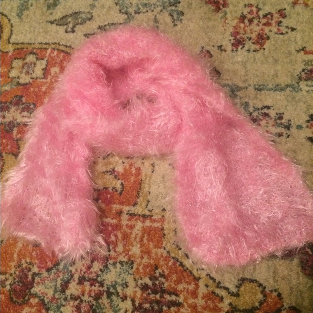 Handmade pink glitter scarf